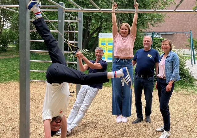Das Orgateam übt sich für „Sport im Park“ | Foto: Anja Friedemann 