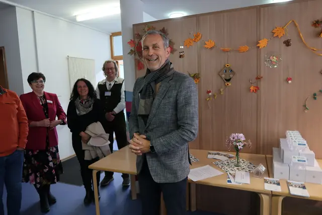 Der Rathauschef beim Tag der offenen Tür im Sozialzentrum | Foto: Dagmar Weindl