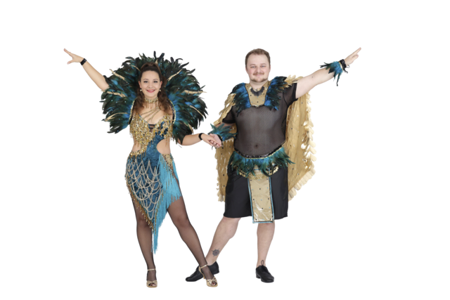 Prinzessin Selina I. (Gellner) und Prinz Sebastian I. (Schuster) führen die Erwachsenengruppe der Narrneusia Showtanzgruppe in dieser Faschingssaison an. | Foto: Reinhold Bader