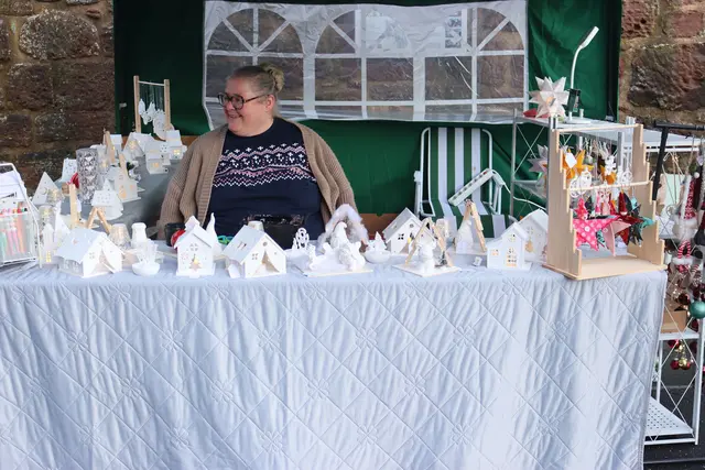 Stand beim Adventsmarkt in Großseelheim