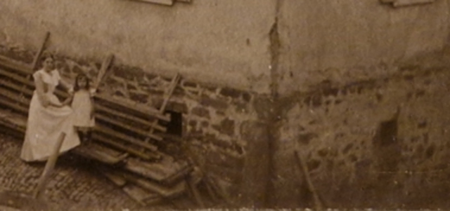 Der Kratzstein des Wohnhauses von Müller Pfeil um 1900