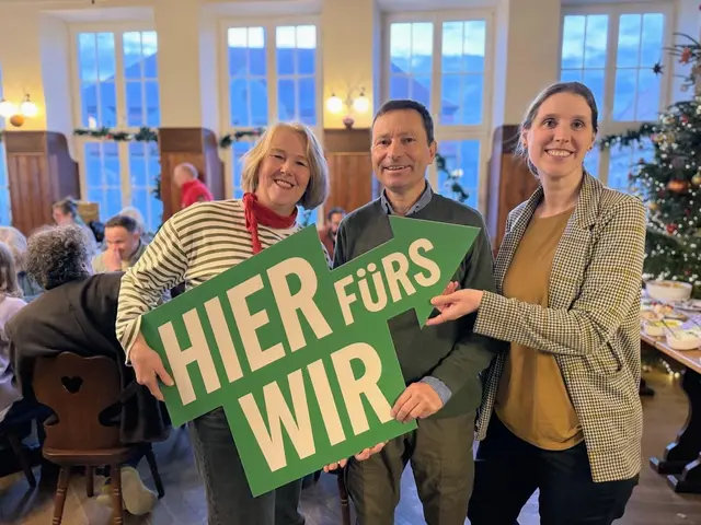 Friedberger "TOP Ten" für die Kreistagsliste der Grünen: (von links) Antje Prillwitz, Klaus Kneißl, Bea Stamp | Foto: Stefan Meir