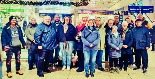 Gruppenfoto der SG Sehnde auf der Vereinsfahrt zum Weihnachtsmarkt Leipzig  | Foto: SG Sehnde / C.Precht