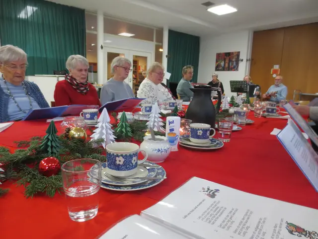 Hier sind wir eifrig am singen.