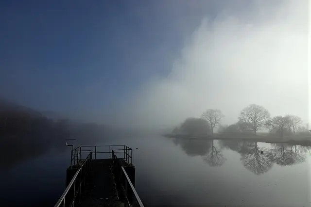 ... und gibt den Blick auf die Ufer frei