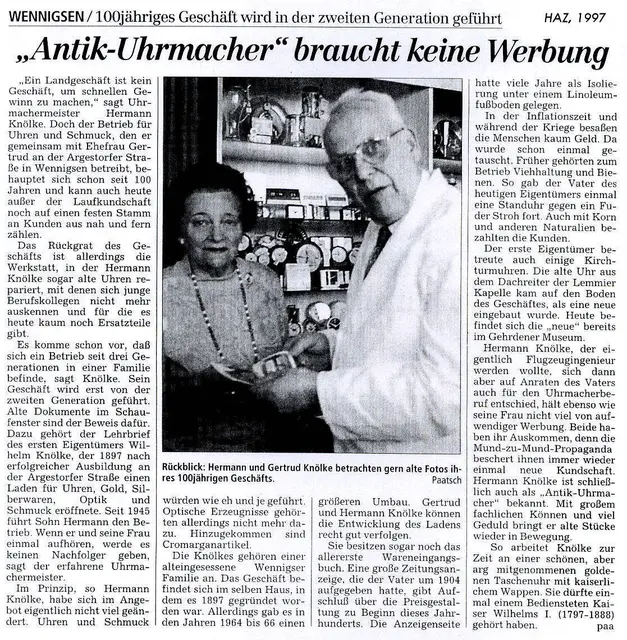 Hermann Knölke ein Nachfahre vom Böttchermeister Knölke | Foto: Winfried Gehrke