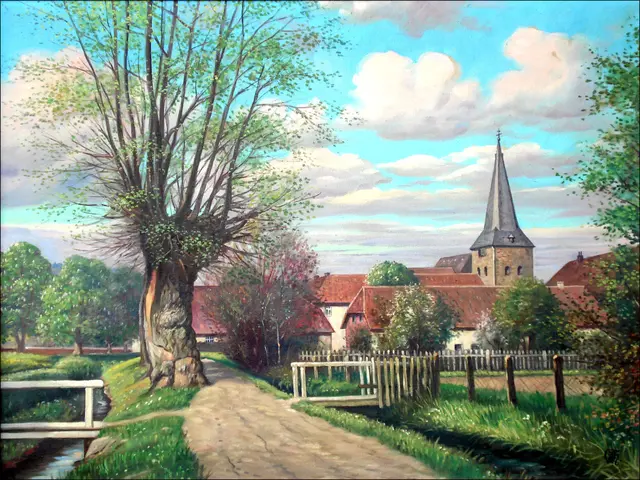 Mühlendammweg am "Ententeich" alt Wennigsen ein Gemählde im Heimatmuseum | Foto: Winfried Gehrke