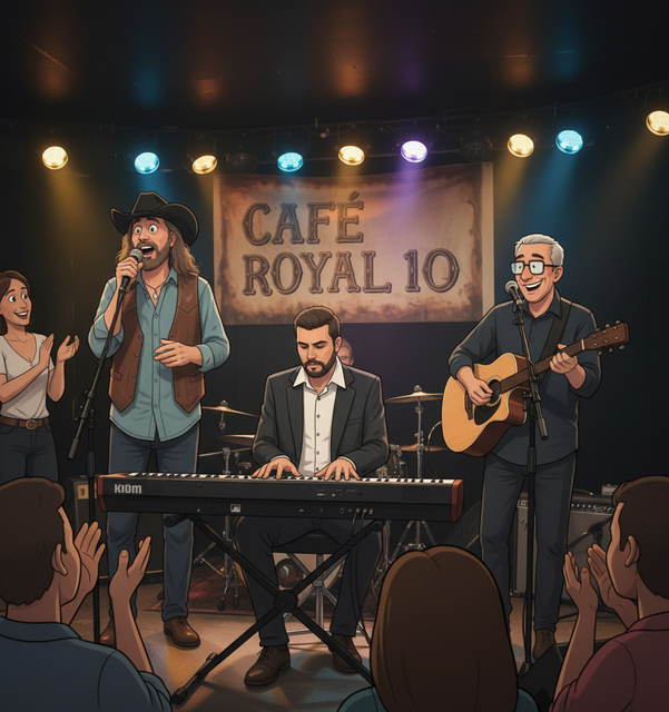 Auch die österreichische Antwort auf die Gorillaz, Cafe Royal 10, hat die Schnauze vom Vorstand des SK Rapid voll.  | Foto: Cafe Royal 10