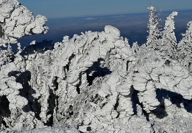 Eisige Landschaften auf dem Gipfel des Brockens