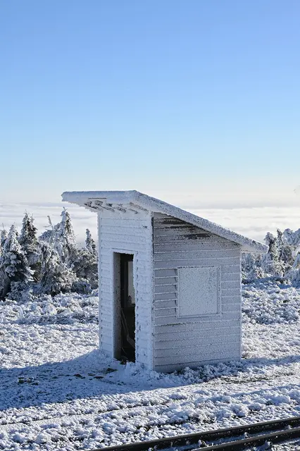 Eisige Landschaften auf dem Gipfel des Brockens