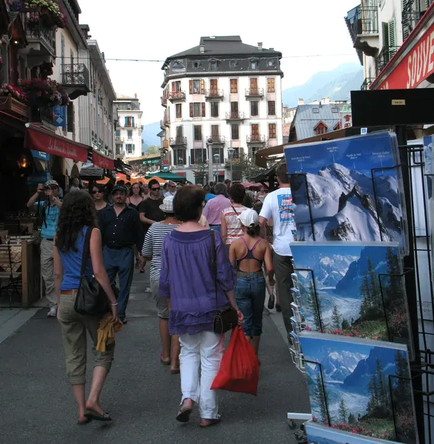 In Chamonix ist der Mont Blanc überall präsent. | Foto: Kurt Wolter