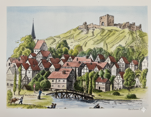 KI colorierter Stich - Original von Hatzfeld 1849 von Paul Weber