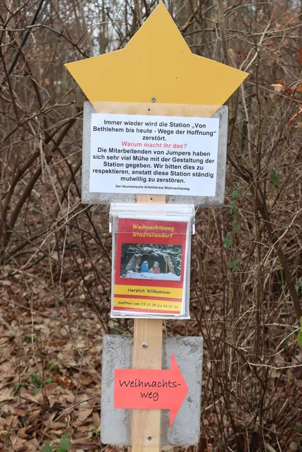 Beginn vom Weihnachtsweg