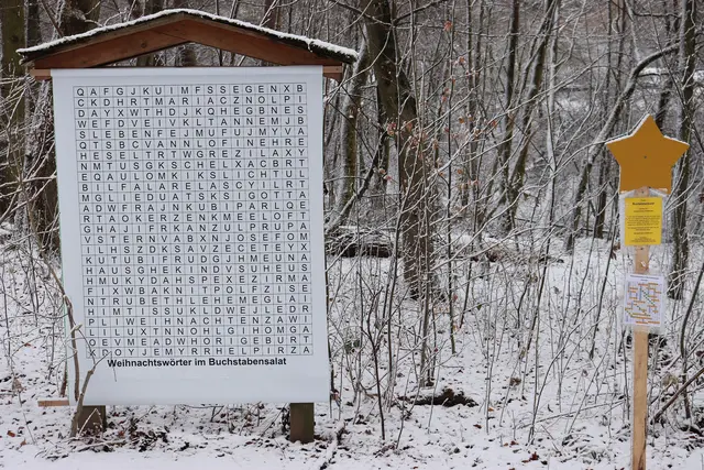 Wörtersuche am Weihnachtsweg