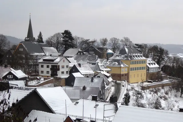 Sonntagsbilder 2026-01, Die Oberstadt im Schnee, 04.01.2026.