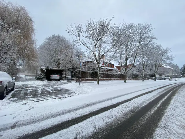 Da musste ich erst Schnee schieben.