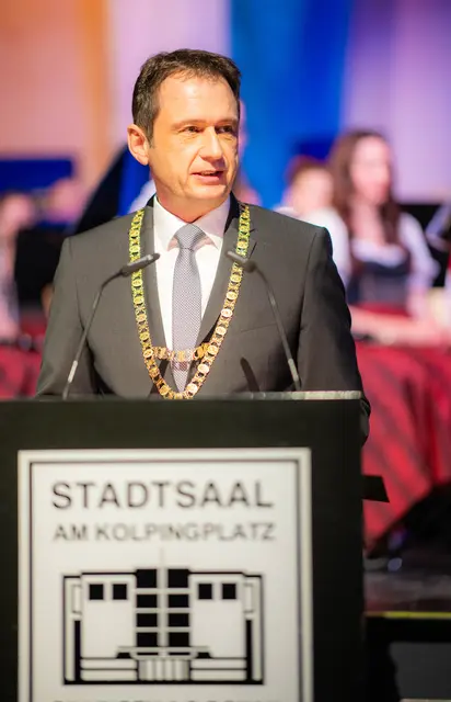 Oberbürgermeister Frank Kunz begrüßte die Gäste des Neujahrsempfangs der Großen Kreisstadt Dillingen a.d.Donau. | Foto: Jan Koenen - Stadt Dillingen