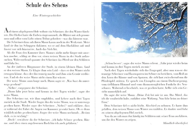 Wintergeschichte beim Gotttesdienst am 4.1. in Holtensen