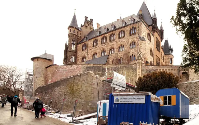 derzeit ist das Schloss noch eine große Baustelle