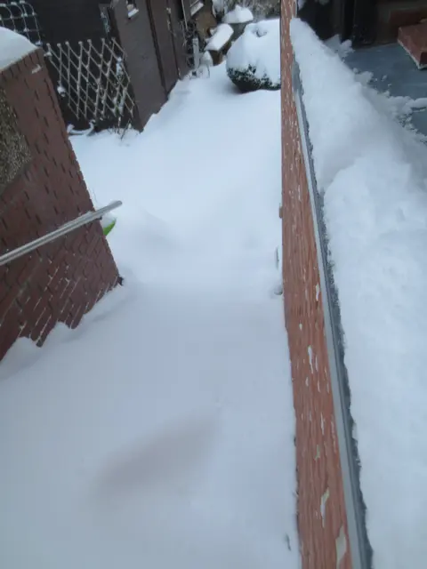 Meine Treppe ist nicht mehr zu erkennen. aber ich muss da runter, meine Vögel haben Hunger.