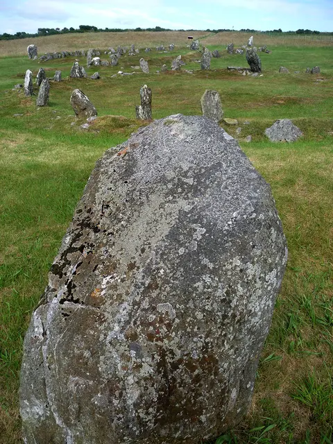 Steine aus Reste von Siedlungen: The Braaid auf der Isle of Man