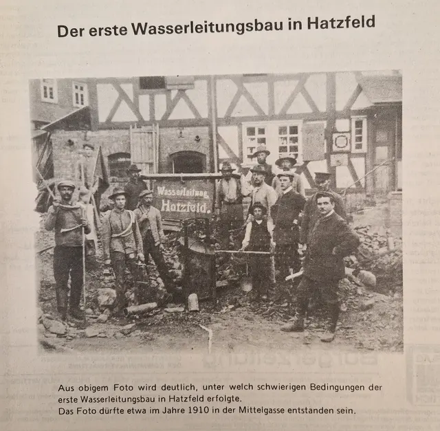 Wasserleitungsbau in Hatzfeld 1910