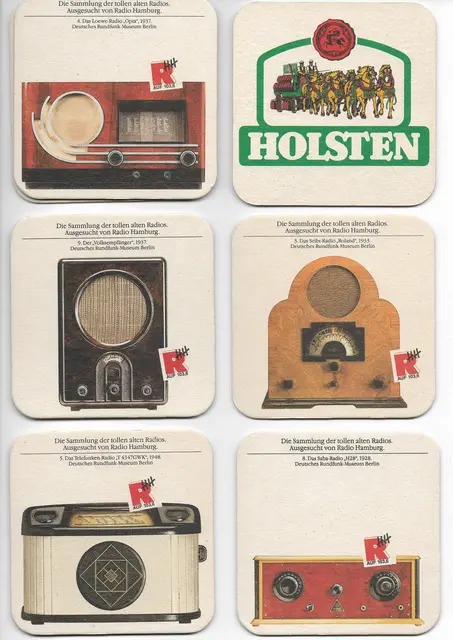 Bierfilzln mit alten Radios von der Brauerei Holsten sind auch im Museumsbestand. | Foto: Otto Killensberger
