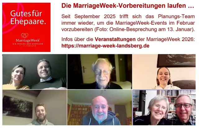 Das Planungsteam trifft sich schon seit September 2025 zur Vorbereitung der  MarriageWeek-Events im Februar. - Infos über die Veranstaltungen der MarriageWeek 2026: &gt;&gt;&gt; https://marriage-week-landsberg.de  | Foto: Archiv des Landsberger MarriageWeek-Forums 