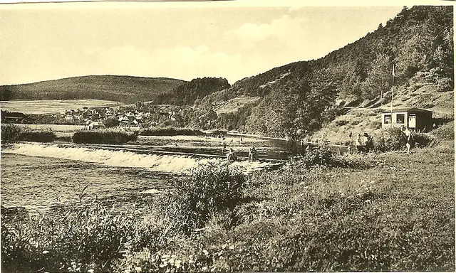 Wehr am Hammer 1965 (heute Bootshaus)