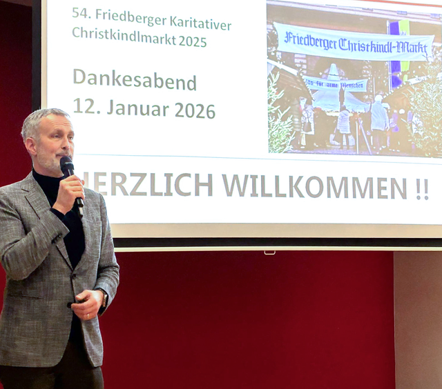 Dankesabend Friedberger Christkindlmarkt 2025 - Friedbergs Erster Bürgermeister Roland Eichmann | Foto: FSeventfoto, Johannes Sasse