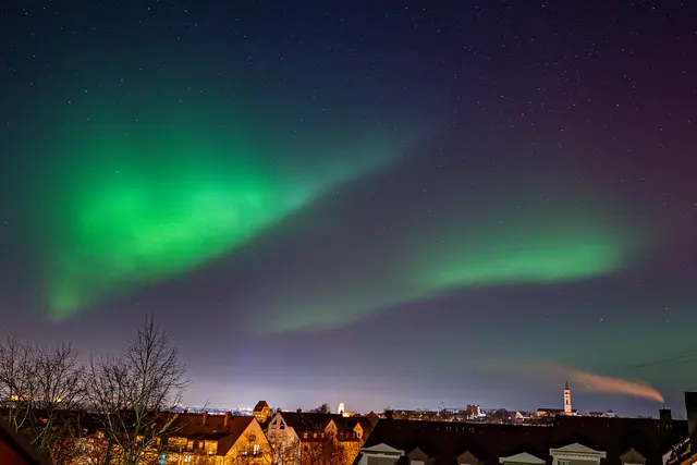 Polarlichter über Friedberg am 19.01.2026.