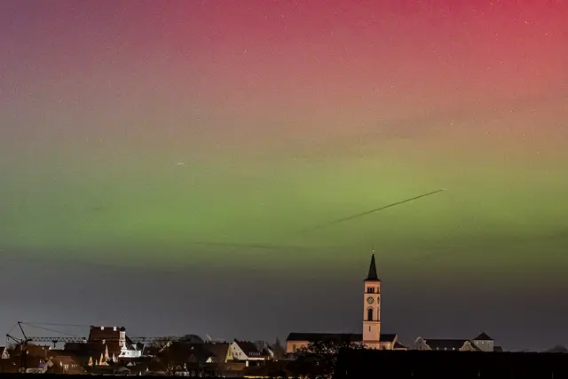 Polarlichter über Friedberg am 19.01.2026.