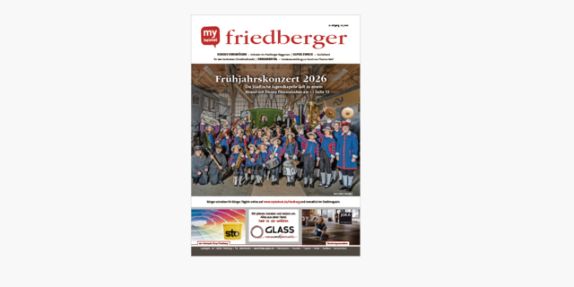 Den „friedberger“ 02/2026 hier als E-Paper lesen