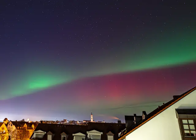 Polarlichter über Friedberg am 19.01.2026.