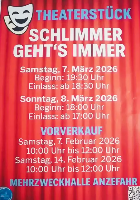 Plakat für die Theatervorführungen | Foto: Verein Anzefahr - Mein Dorf e.V. 