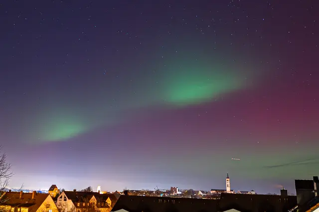 Polarlichter über Friedberg am 19.01.2026.