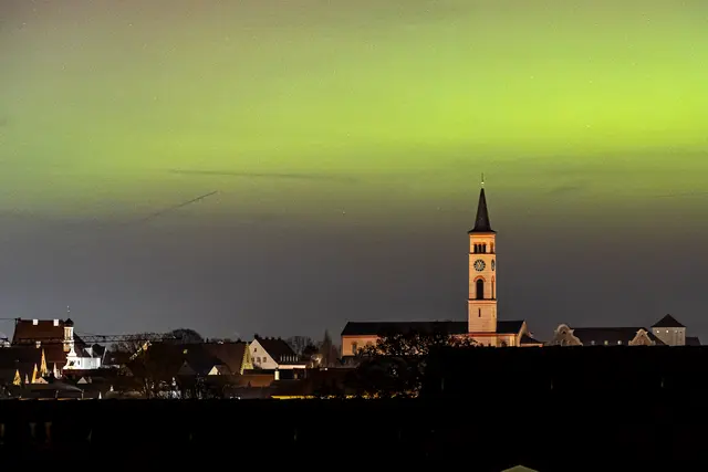 Polarlichter über Friedberg am 19.01.2026.