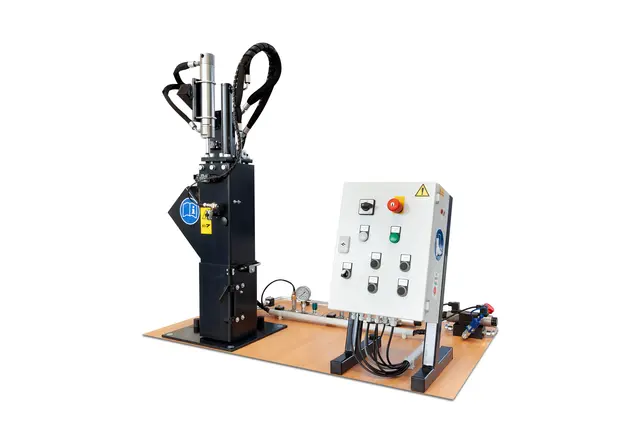 Meisterstück Platz 1: Eine hydraulische Hopfenpresse von Michael Finweg aus Abenberg bei Nürnberg landete bei der Prämierung der Meisterstücke auf dem ersten Platz. | Foto: Sascha Schneider