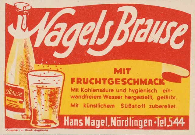 Flaschenetikett von Nagels Brause | Foto: Gestaltung: Graphik und Druck Augsburg