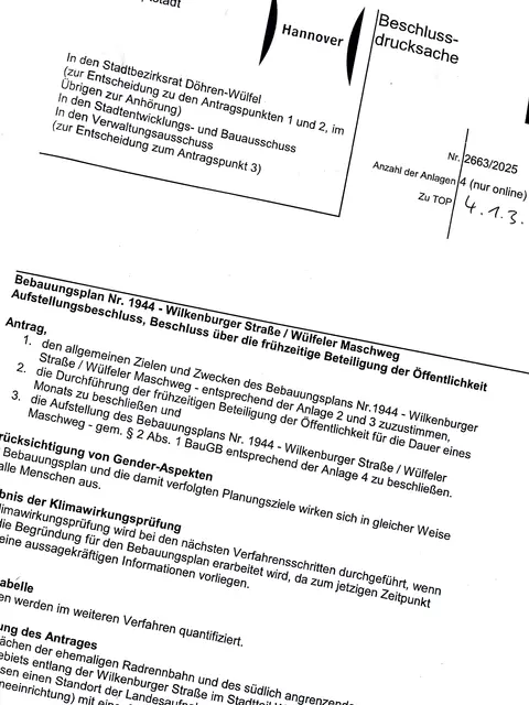 Auf Wunsch des Oberbürgermeisters wird am Donnerstag nicht über diese Vorlage abgestimmt.