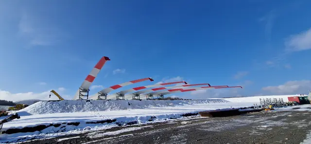 02.02.2026 24.01.2026 Umschlag - und Lagerplatz für Windkraftanlagen zwischen Laisa und Holzhausen