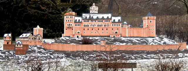 Modell der Burg Anhalt in Ballenstedt