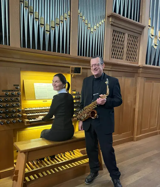 Monika Trinkl-Peters Orgel, Gerd Peters Saxofon
-Metzlerorgel- | Foto: Pfarrei St. Jakob