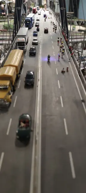Die Köhlbrandbrücke im Miniatur Wunderland Hamburg