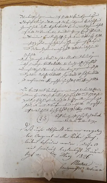 Ehevertrag von 1826