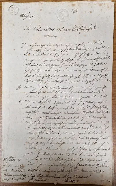 Ehevertrag von 1826