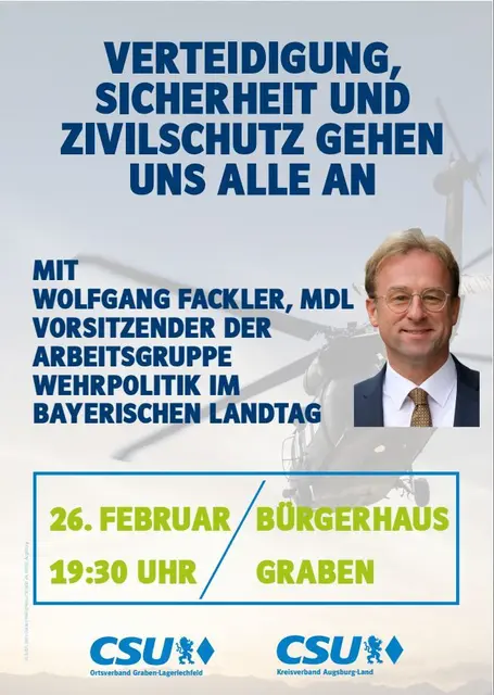 Transparenzhinweis: Ich schreibe hier rein privat und aus persönlichem Interesse. Meine Berichte erfolgen ohne jegliche Beauftragung durch Dritte. Ich erhalte für meine Beiträge weder Bezahlungen noch sonstige Vergünstigungen oder Vorteile. | Foto: (c) CSU Graben Lagerlechfeld