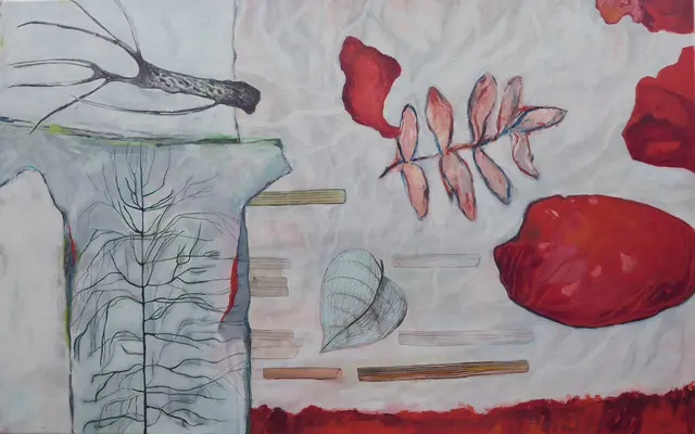 Brigitte Heintze, Tagebuch der kleinen Dinge, Öl auf Leinwand, 75x120 cm, 2025 | Foto: Sascha Heintze, © VG Bild-Kunst, Bonn 2026