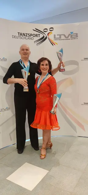 Bettina und Manfred Merz Latein LM Doppel Bay. Meister 31.01.26 | Foto: Bild Merz