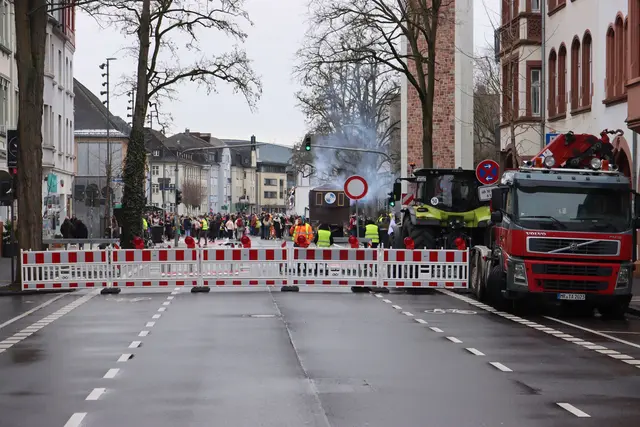 Absperrung für die Karnevalsparty